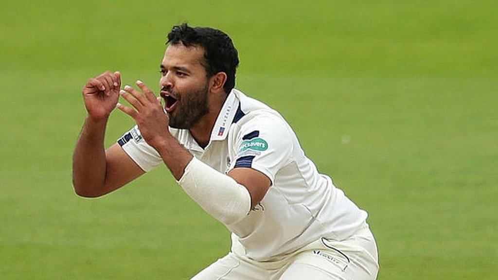 Azeem Rafiq playing for Yorkshire