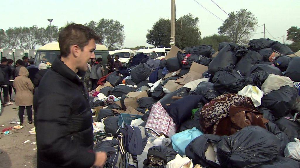 BBC's Andrew Plant at Calais' "Jungle" migrant camp