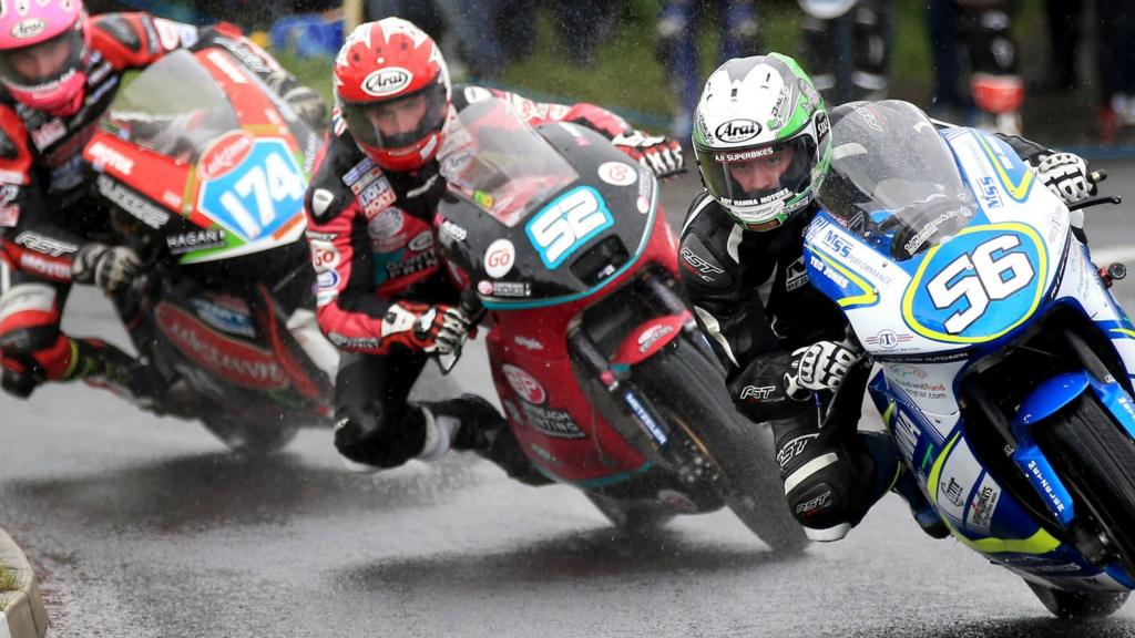 Action from NW200 Tuesday practice