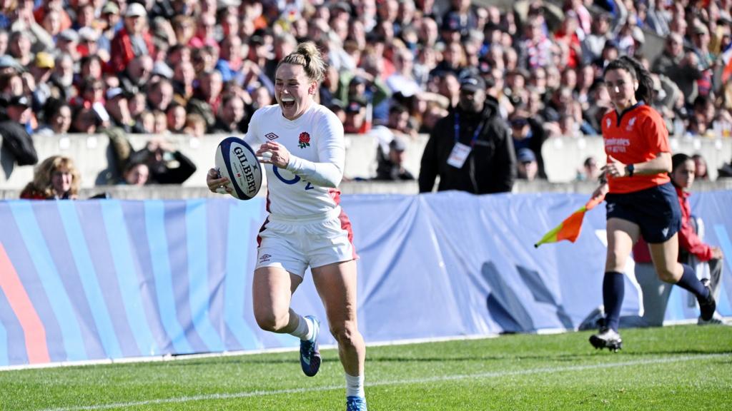 Meg Jones scored for England in the first half