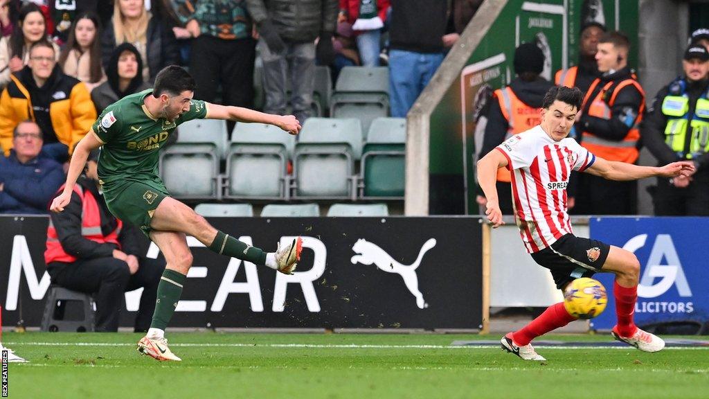 Finn Azaz scores for Plymouth Argyle