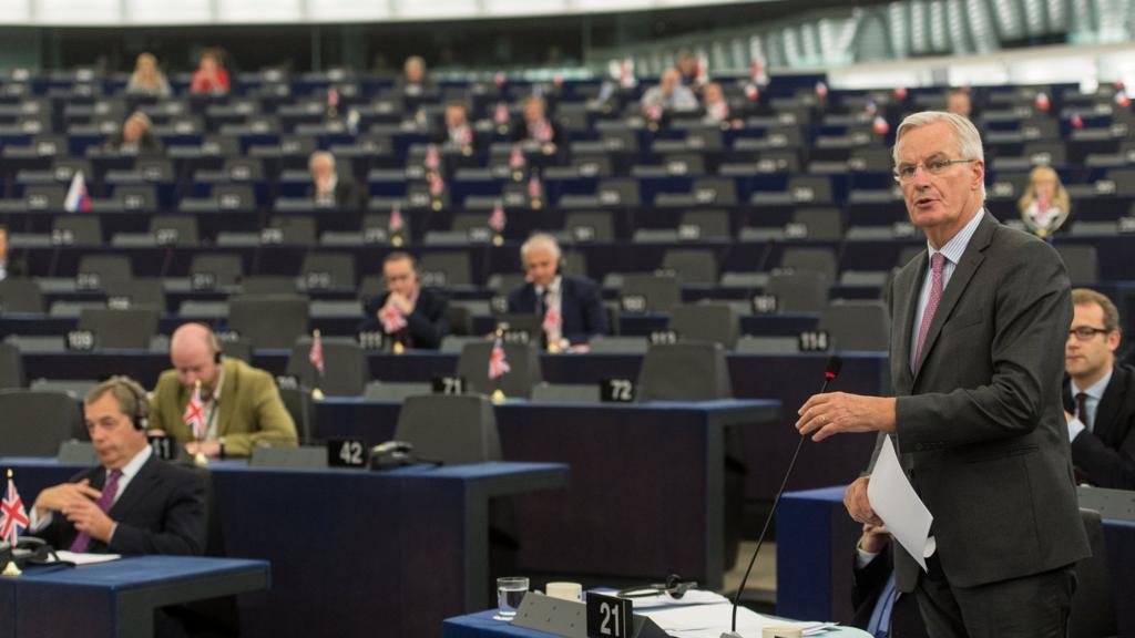 Michel Barnier at the European Parliament