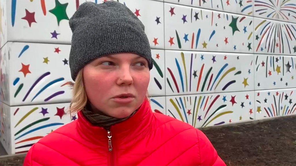 A young woman on the streets of Rostov