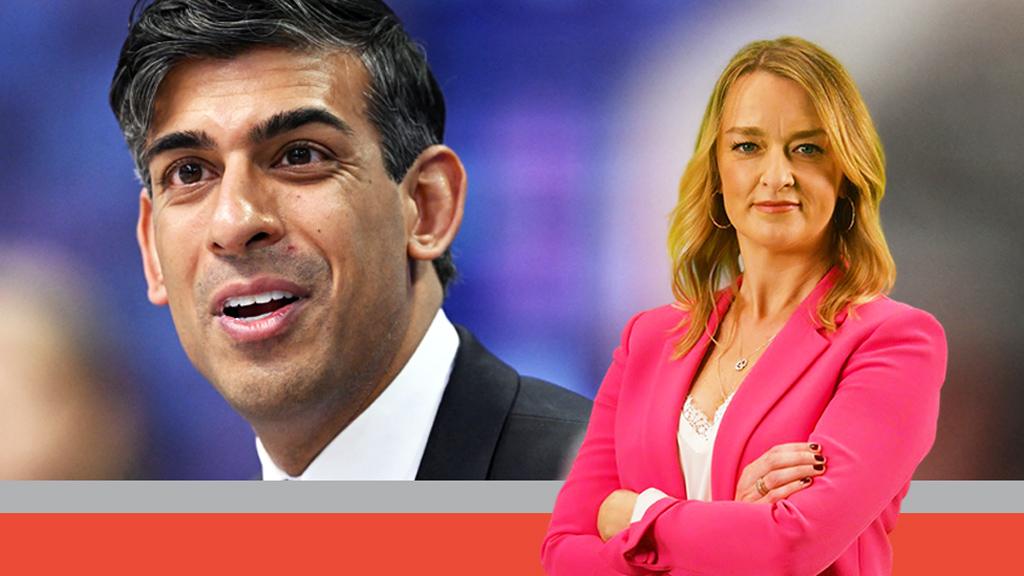 Prime Minister Rishi Sunak and the BBC's Laura Kuenssberg