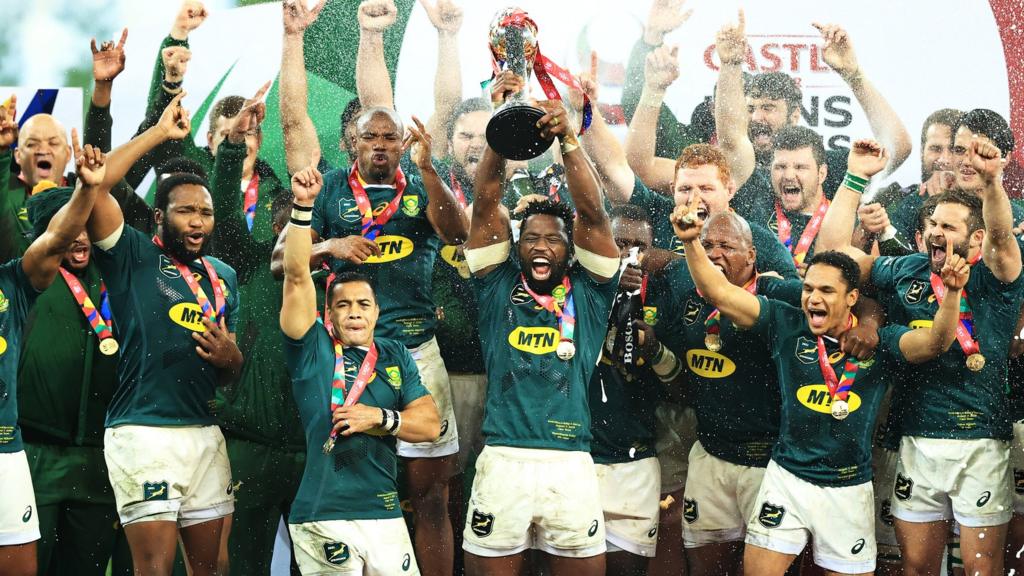 South Africa celebrate