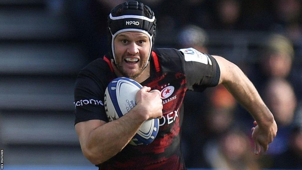 Duncan Taylor in action for Saracens