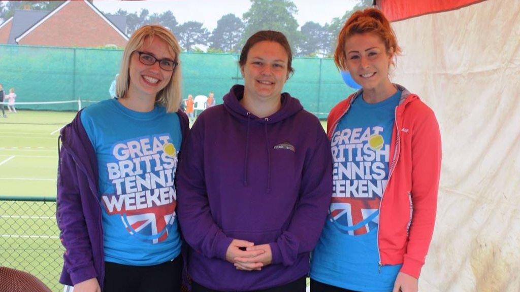 Volunteers at the Great British Tennis Weekend