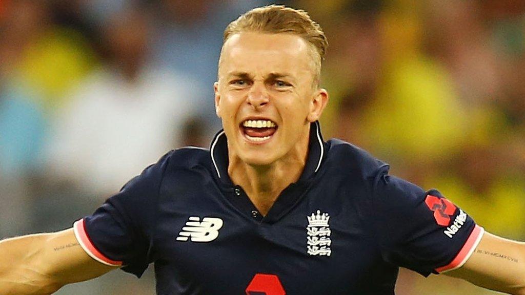 Tom Curran celebrates in Perth