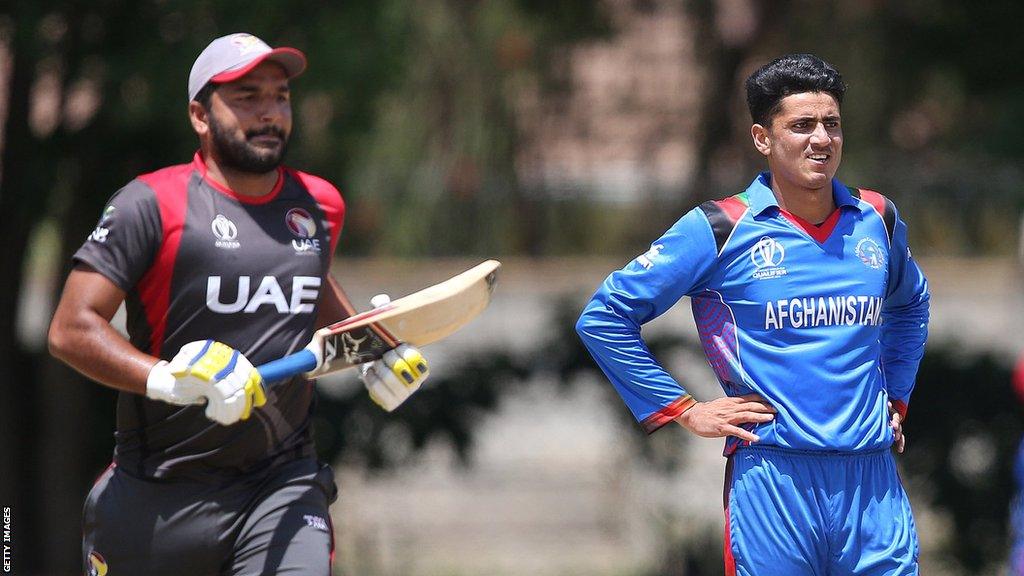 Afghanistan bowler Mujeeb Ur Rahman in action against the UAE in a previous series