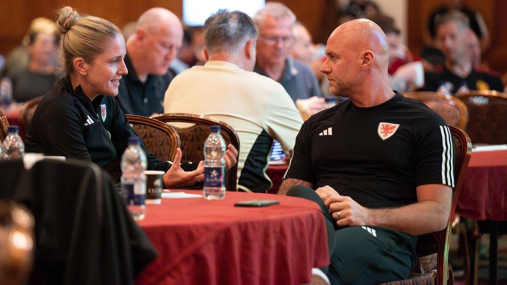 Wales football managers Gemma Grainger and Robert Page