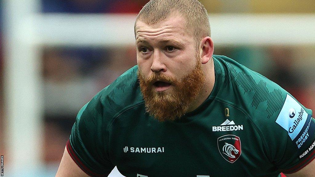 Tom West in action for Leicester Tigers