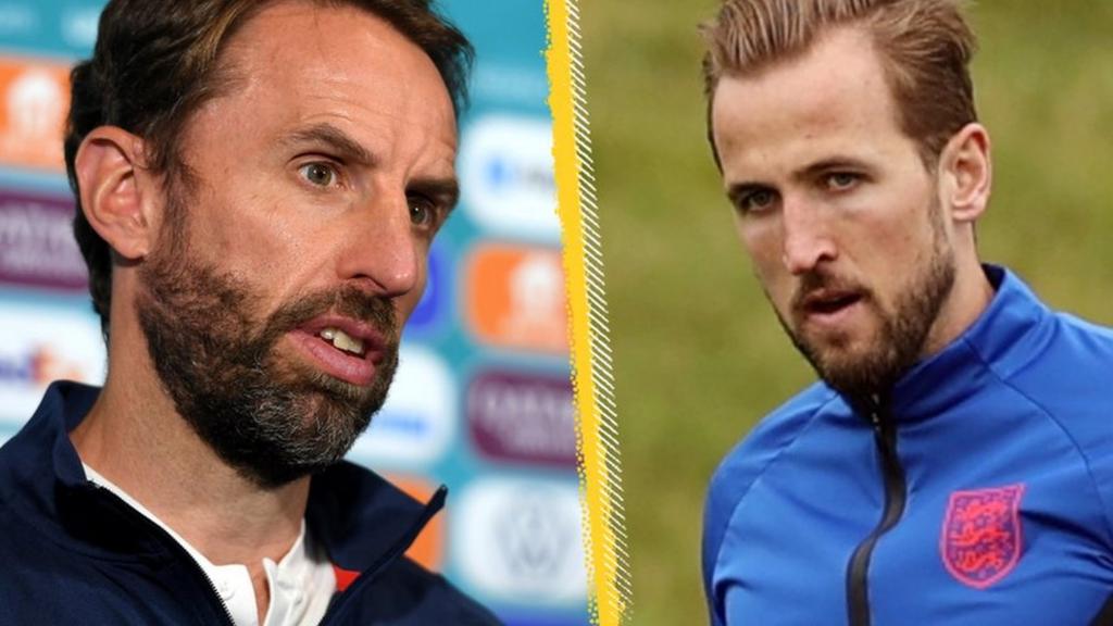 England manager Gareth Southgate and striker Harry Kane