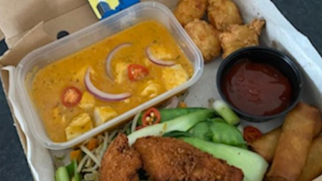 The Chinese food selection box served at non-league Reading City