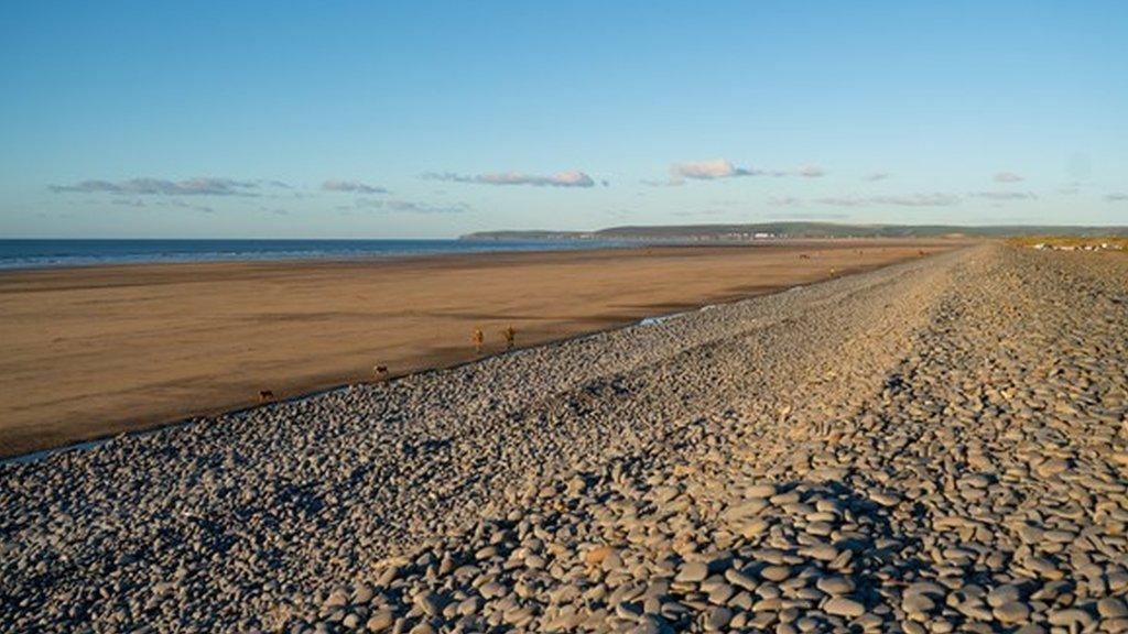 Westward Ho! beach, in North Devon