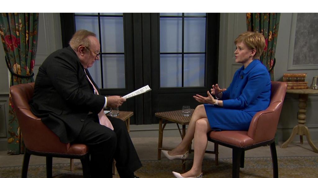 Nicola Sturgeon and Andrew Neil