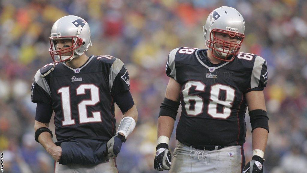 Tom Brady and Ryan O'Callaghan