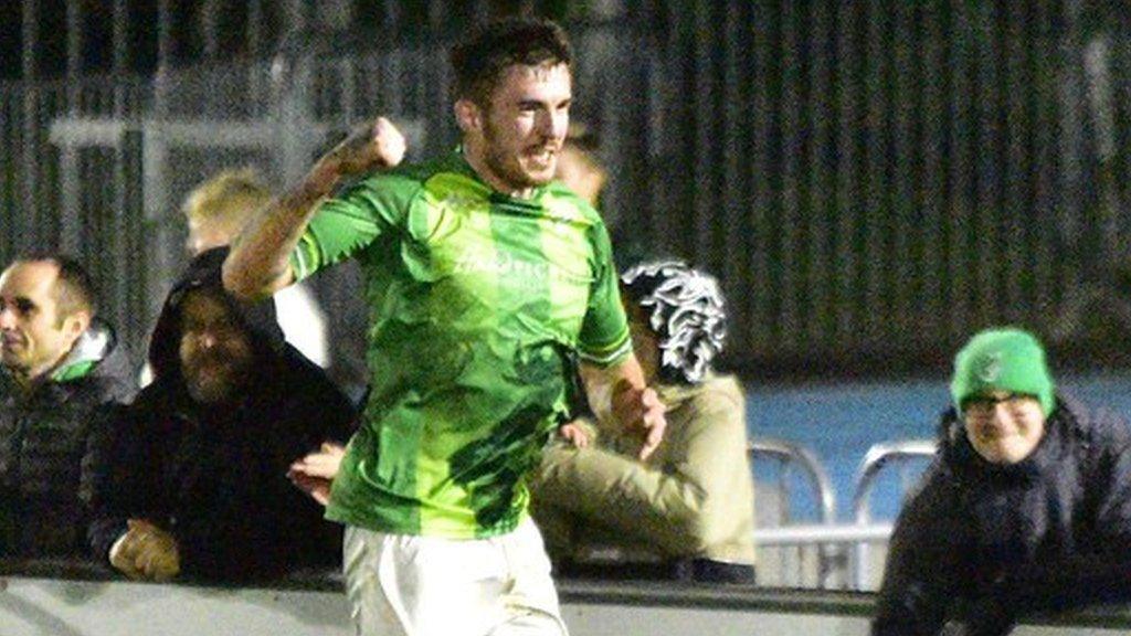 Charlton Gauvain celebrates a goal