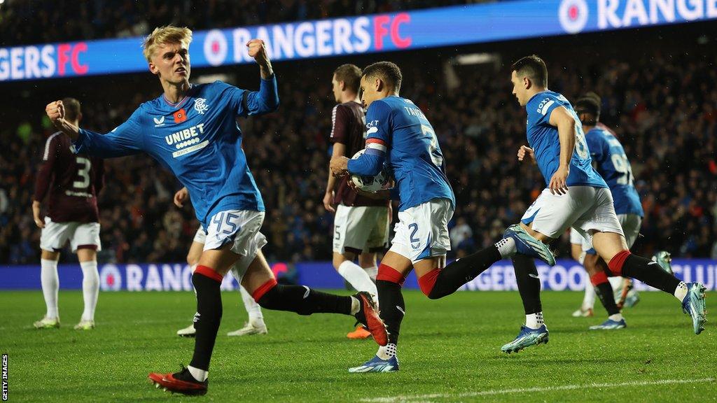 Rangers' Ross McCausland celebrates