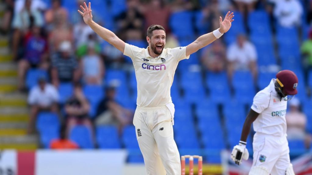 England bowler Chris Woakes appeals