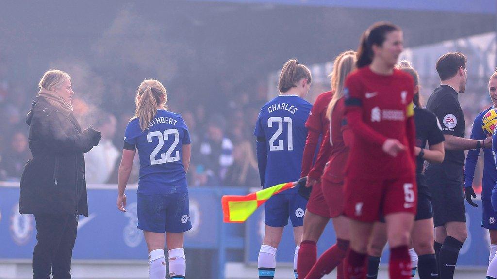 Players walk off the pitch at Chelsea v Liverpool