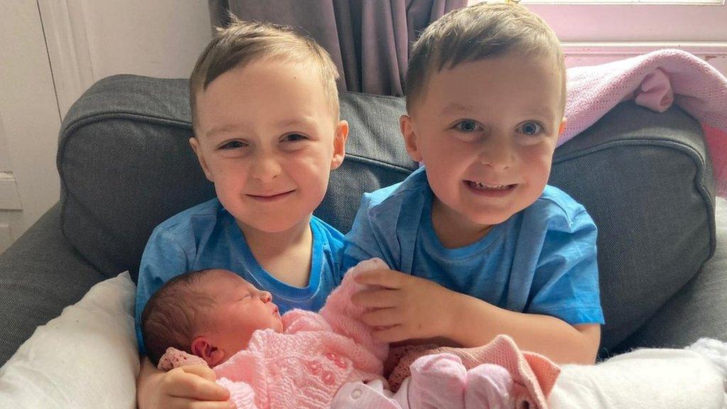 Teddy, Michael and baby Adaline