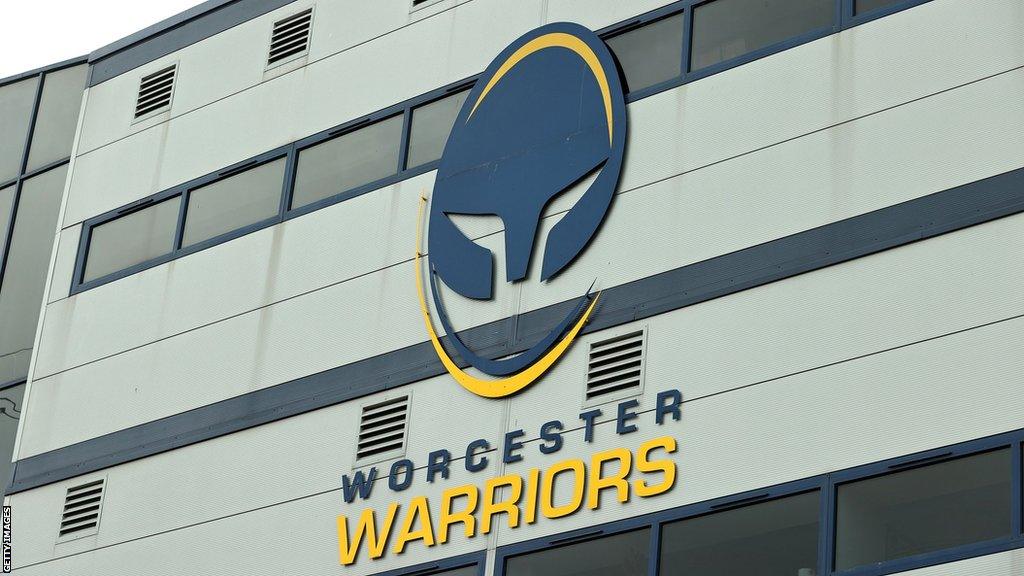 A general view outside of the Sixways Stadium, home of Worcester Warriors