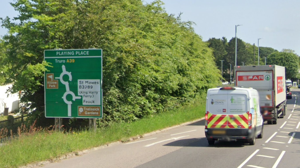 Google Maps view of A39 near Playing Place