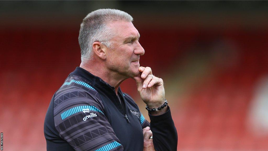 Nigel Pearson during Bristol City's pre-season game against Cheltenham