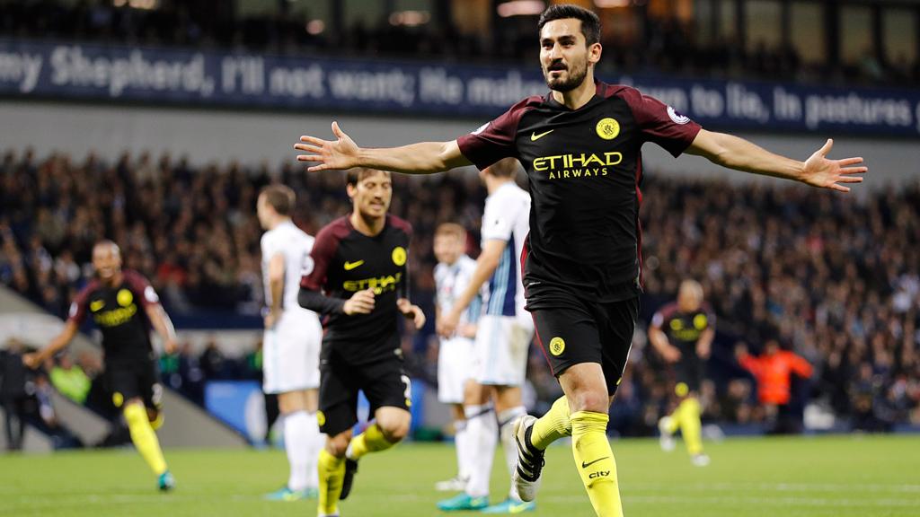 Gundogan celebrates for City