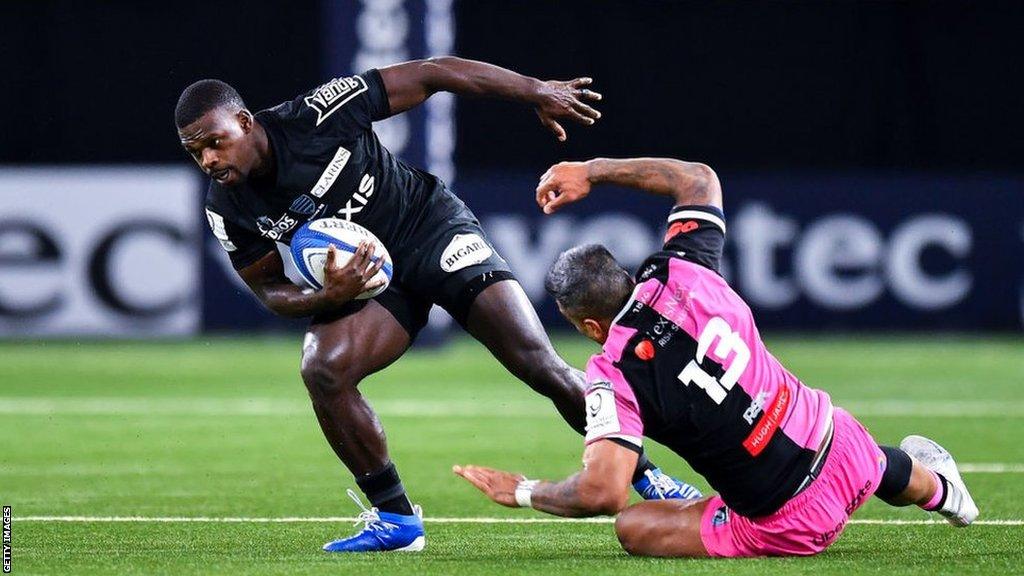 Christian Wade, who scored one of seven tries for Racing 92 in the 48-26 win against Cardiff, played one international for England