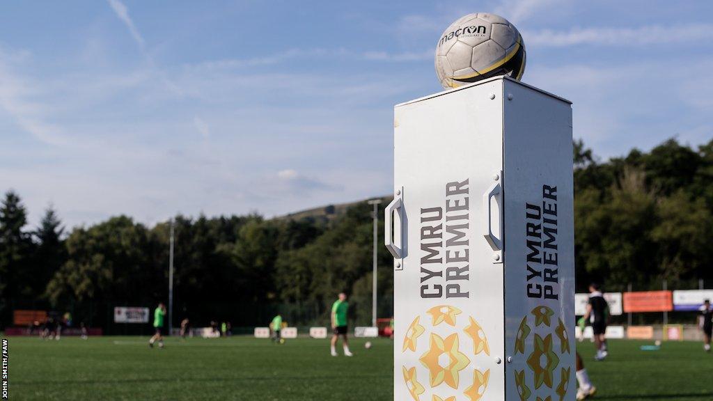 Cymru Premier logo at USW Sports Park