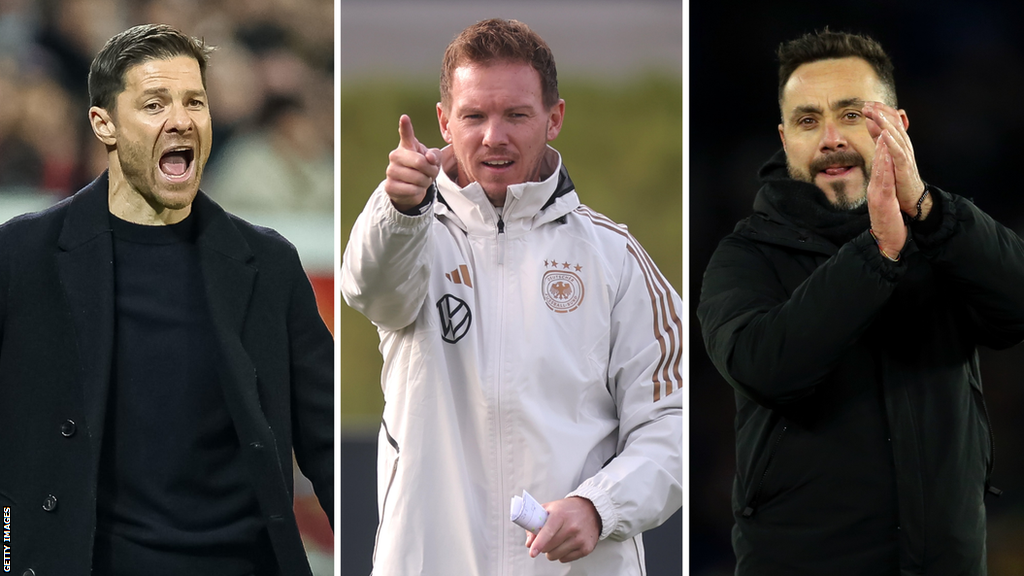 Xabi Alonso, Julian Nagelsmann and Roberto De Zerbi