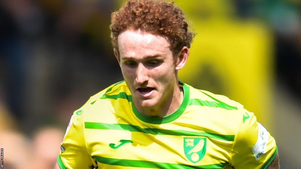 Josh Sargent in action for Norwich City