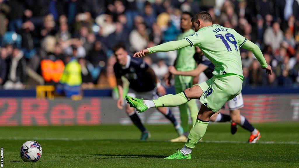 John Swift scored Albion's 67th-minute penalty equaliser at Millwall