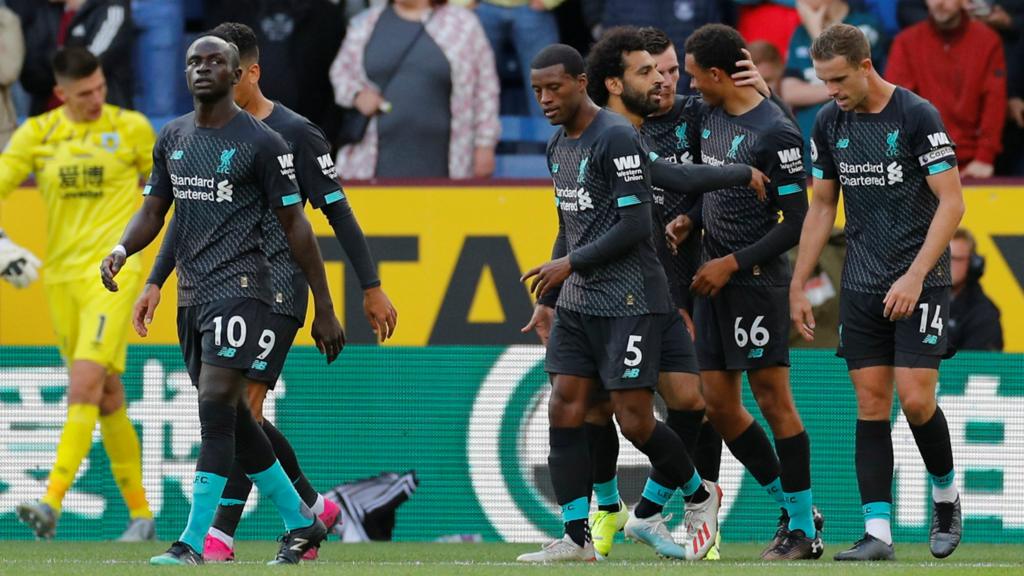 Liverpool celebrate scoring