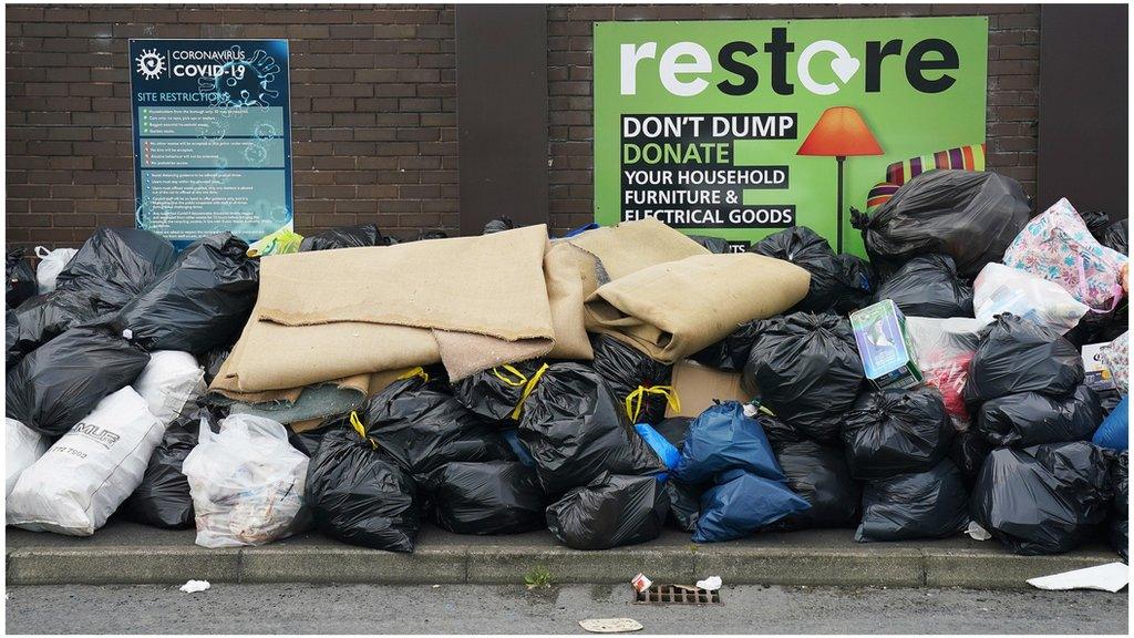 Rubbish on street