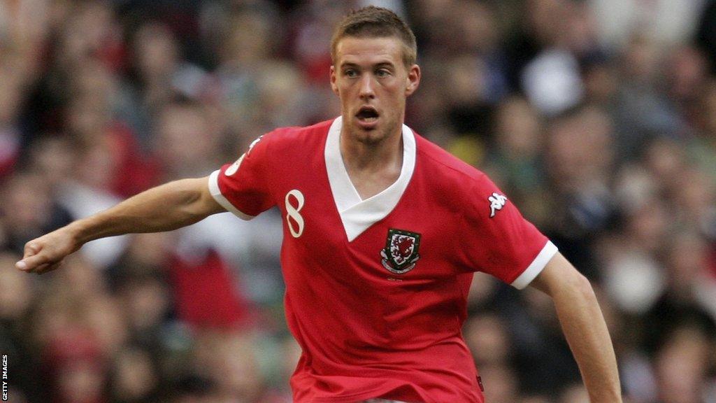 Rob Edwards in action for Wales in 2005