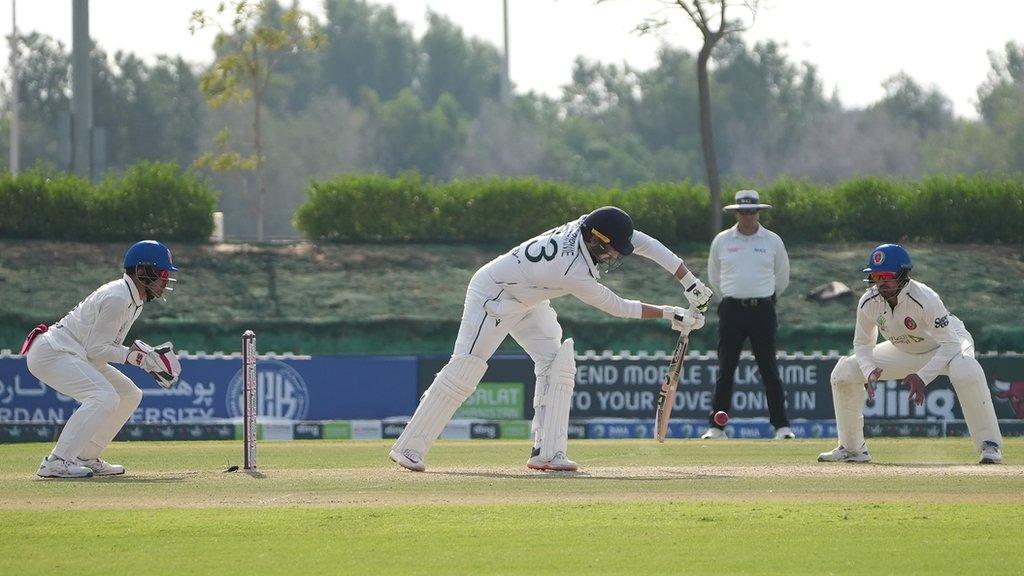 Andrew Balbirnie plays a shot on his way to an unbeaten 58 for Ireland