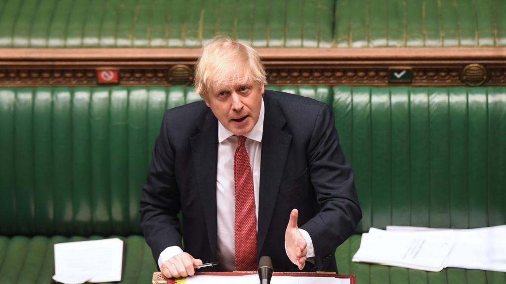 Boris Johnson in the Commons