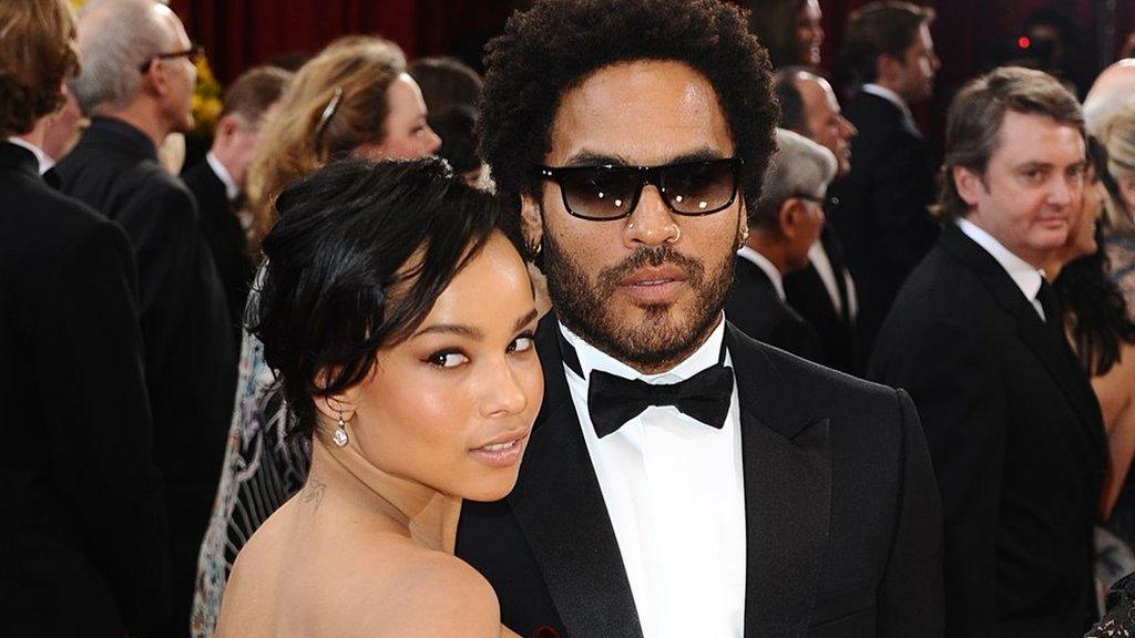 Zoe and Lenny Kravitz