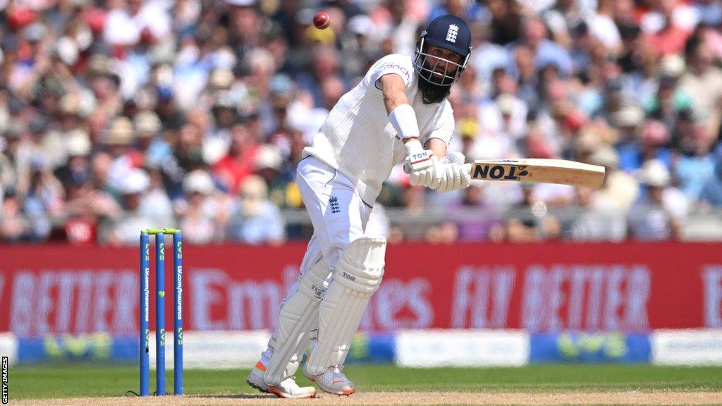 England all-rounder Moeen Ali plays a shot