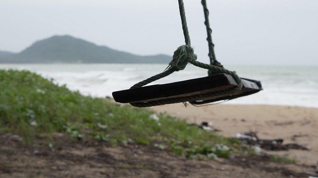 A deserted beach in Phuket, Thailand