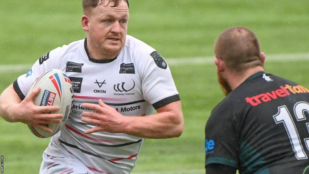 Jordan Johnstone in action for Widnes Vikings