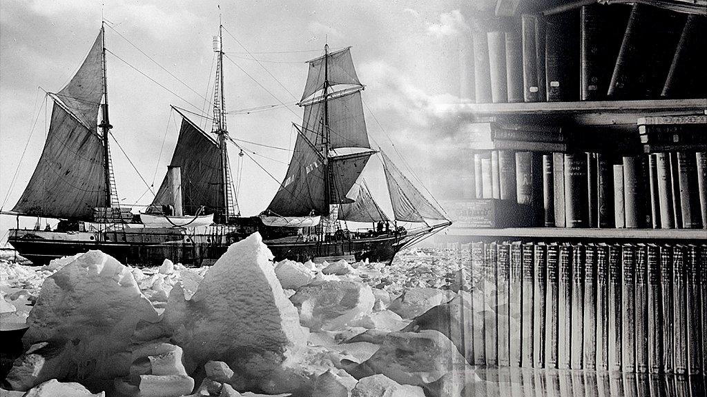 Endurance - and Shackleton's bookshelves on board