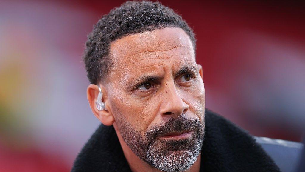 Rio Ferdinand working for TNT at Old Trafford