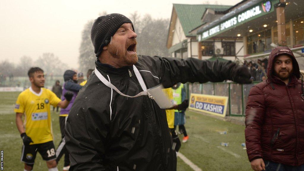 David Robertson spent five years managing Real Kashmir before joining Peterhead