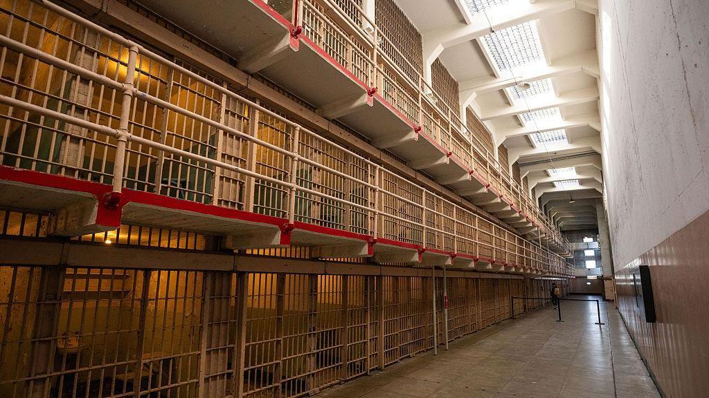 A cell block at Alcatraz Island in San Francisco