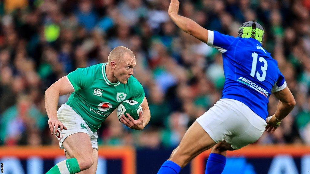 Keith Earls returned to Ireland action for the first time in over year in the this month's win over Italy