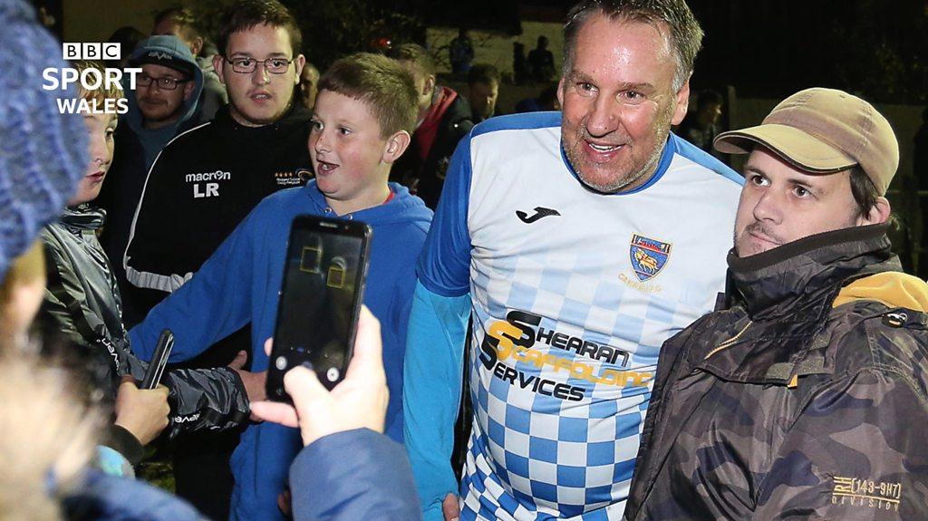 Paul Merson plays for local Welsh club