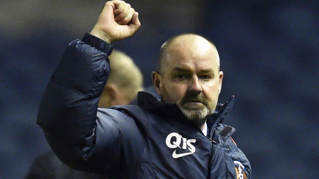 Kilmarnock manager Steve Clarke celebrates